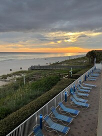 View from balcony looking west.