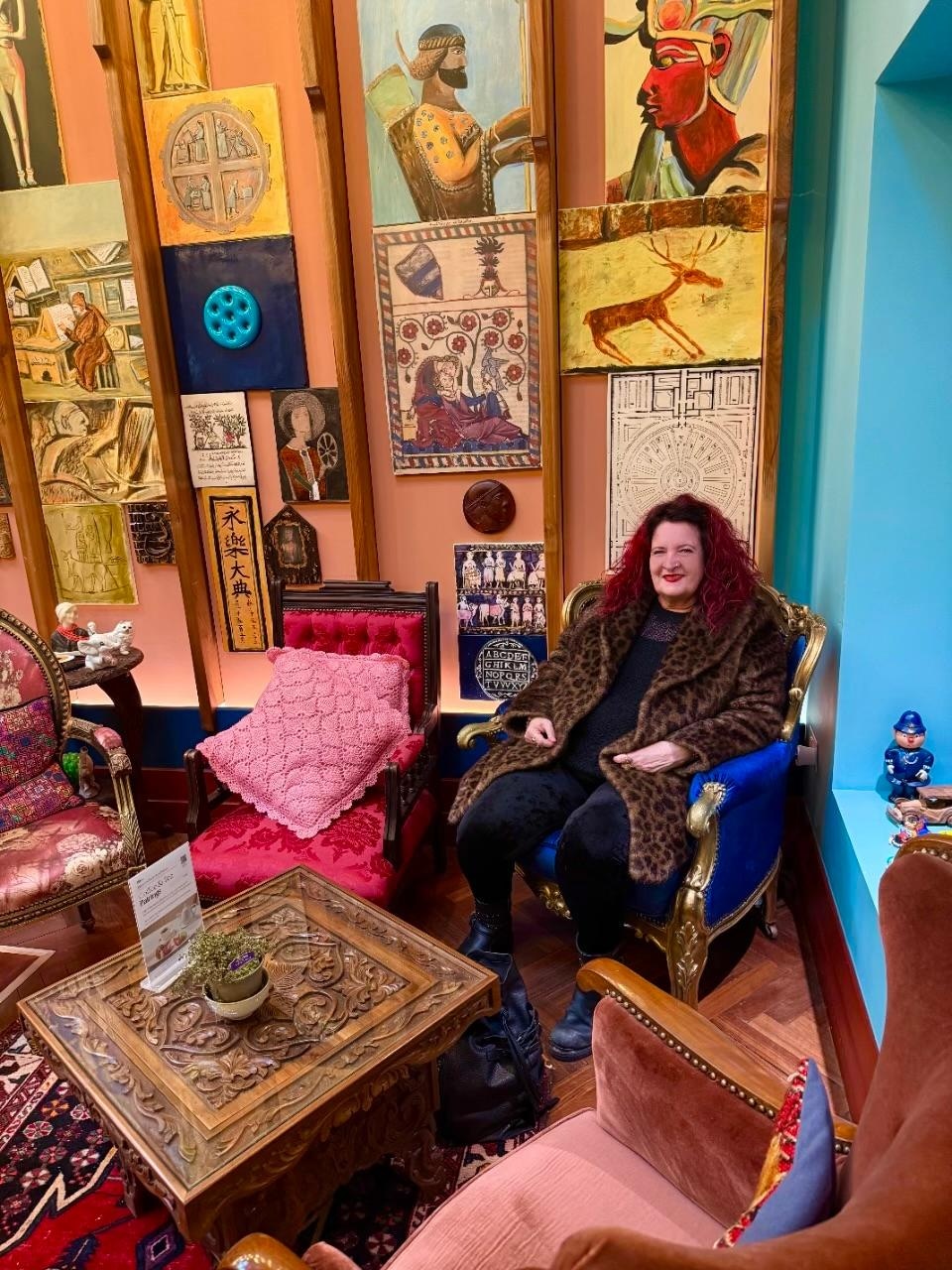 The plush seating area near reception