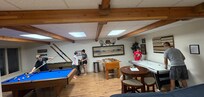 Great game room on lower level.