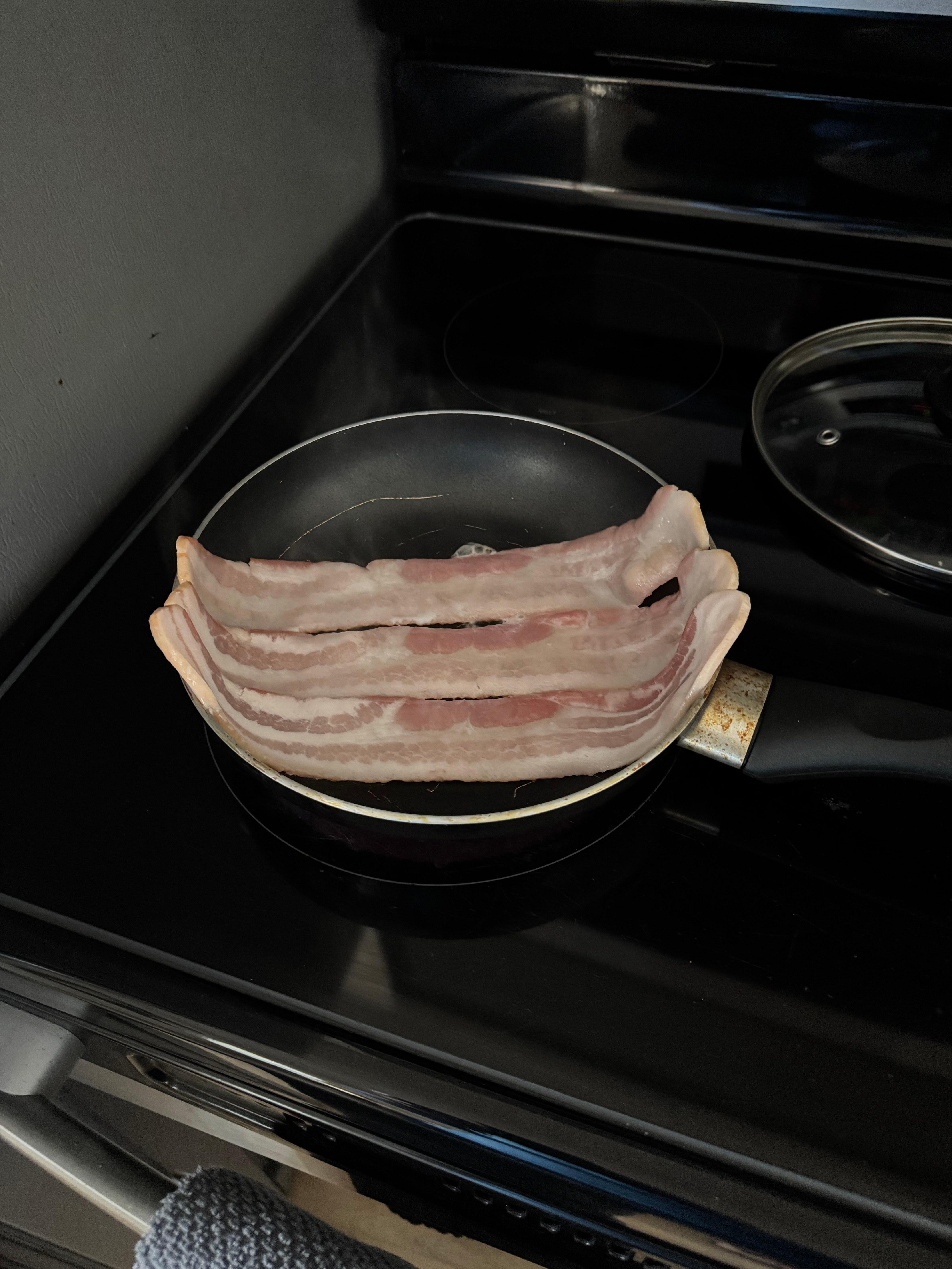 Before I cut the bacon