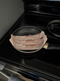 Before I cut the bacon