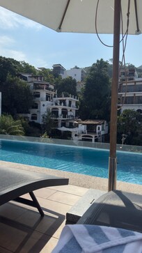 The rooftop’s infinity pool