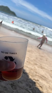 Servicio de bebidas a pie de playa