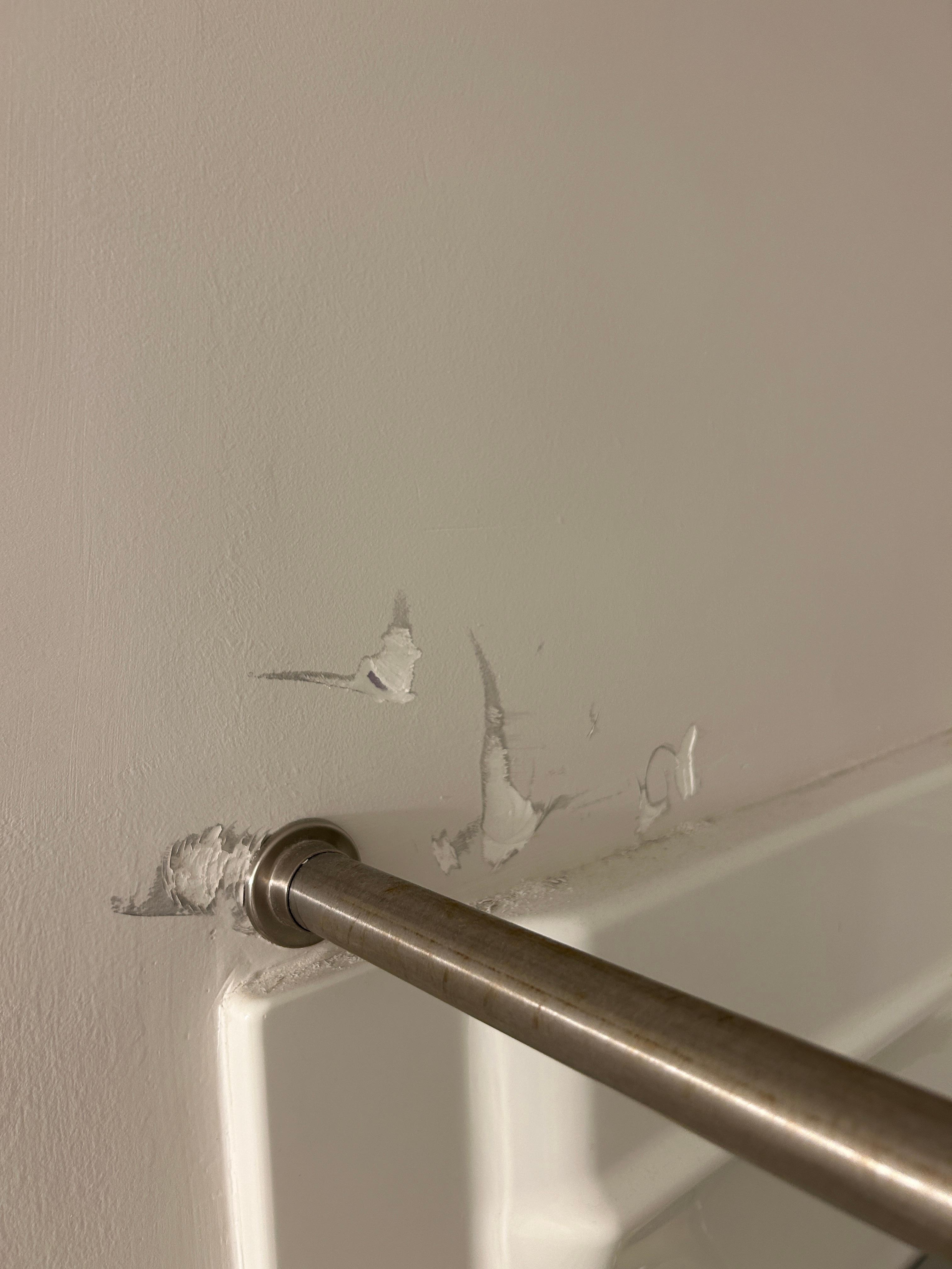 downstairs guest room bathroom wall