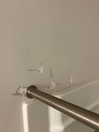 downstairs guest room bathroom wall