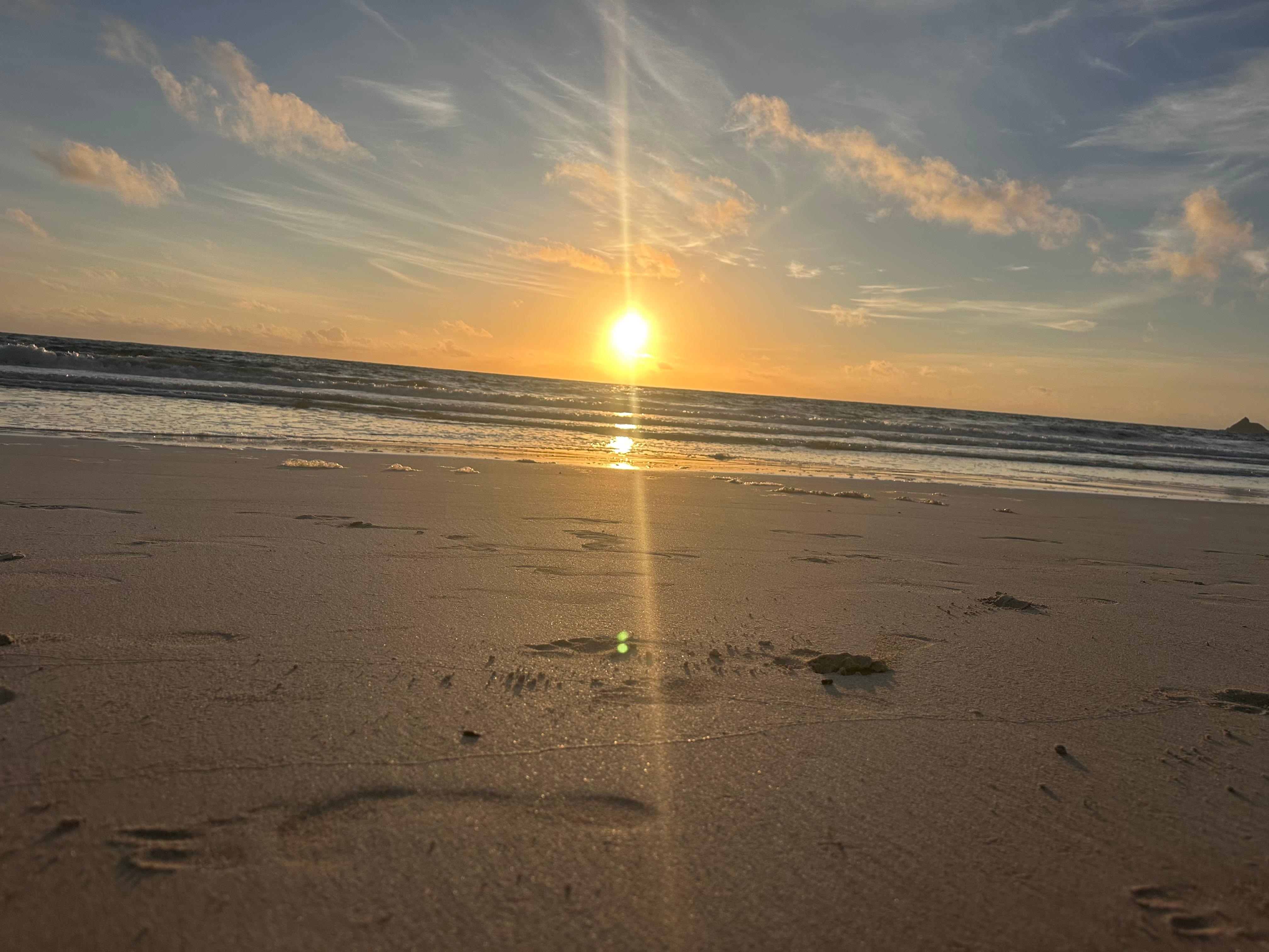 Sunrise on beach 