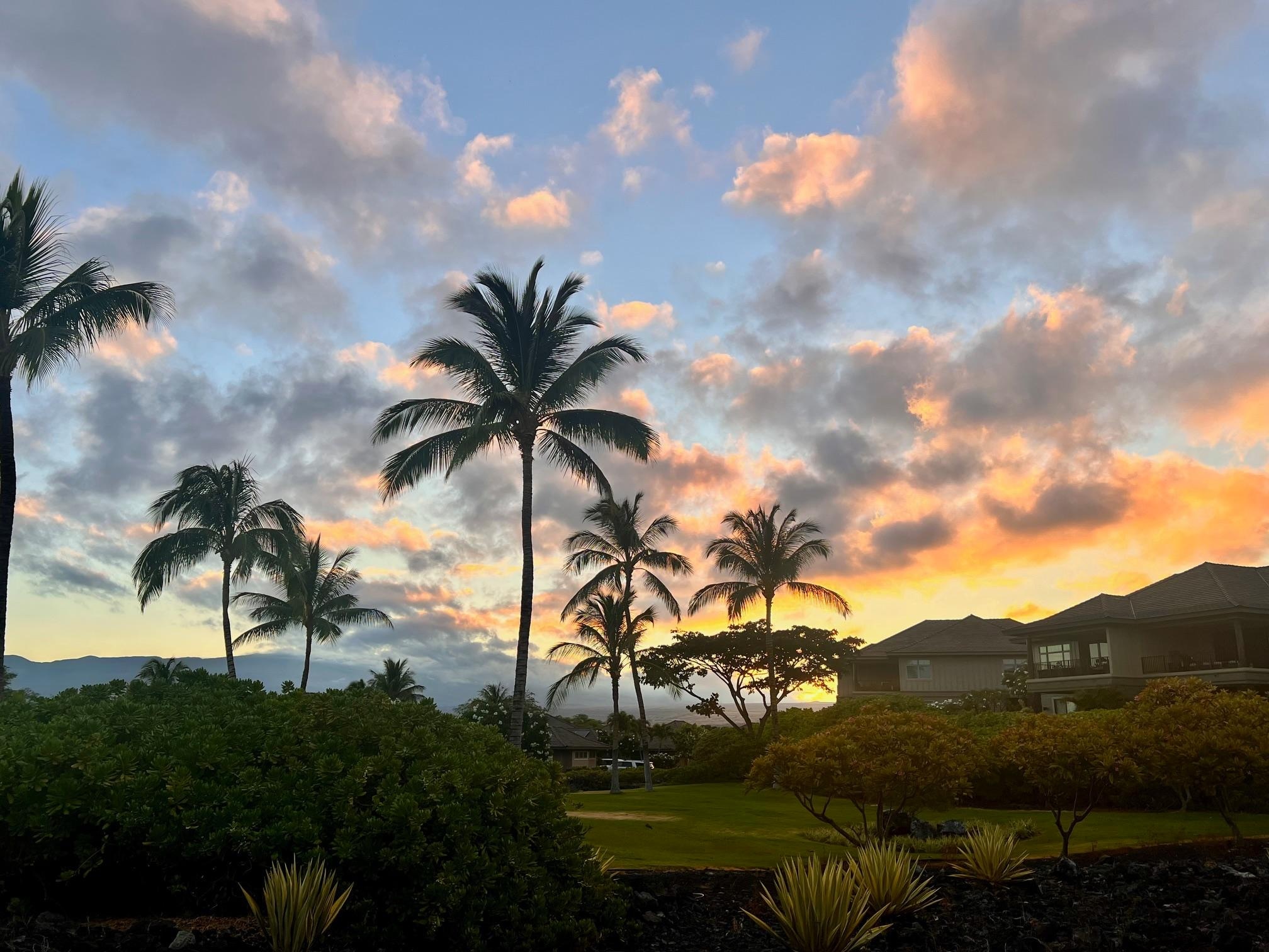 Sunrise from the back lanai. 