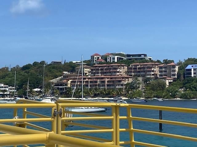 View of condo units from Cruz Bay ferr
