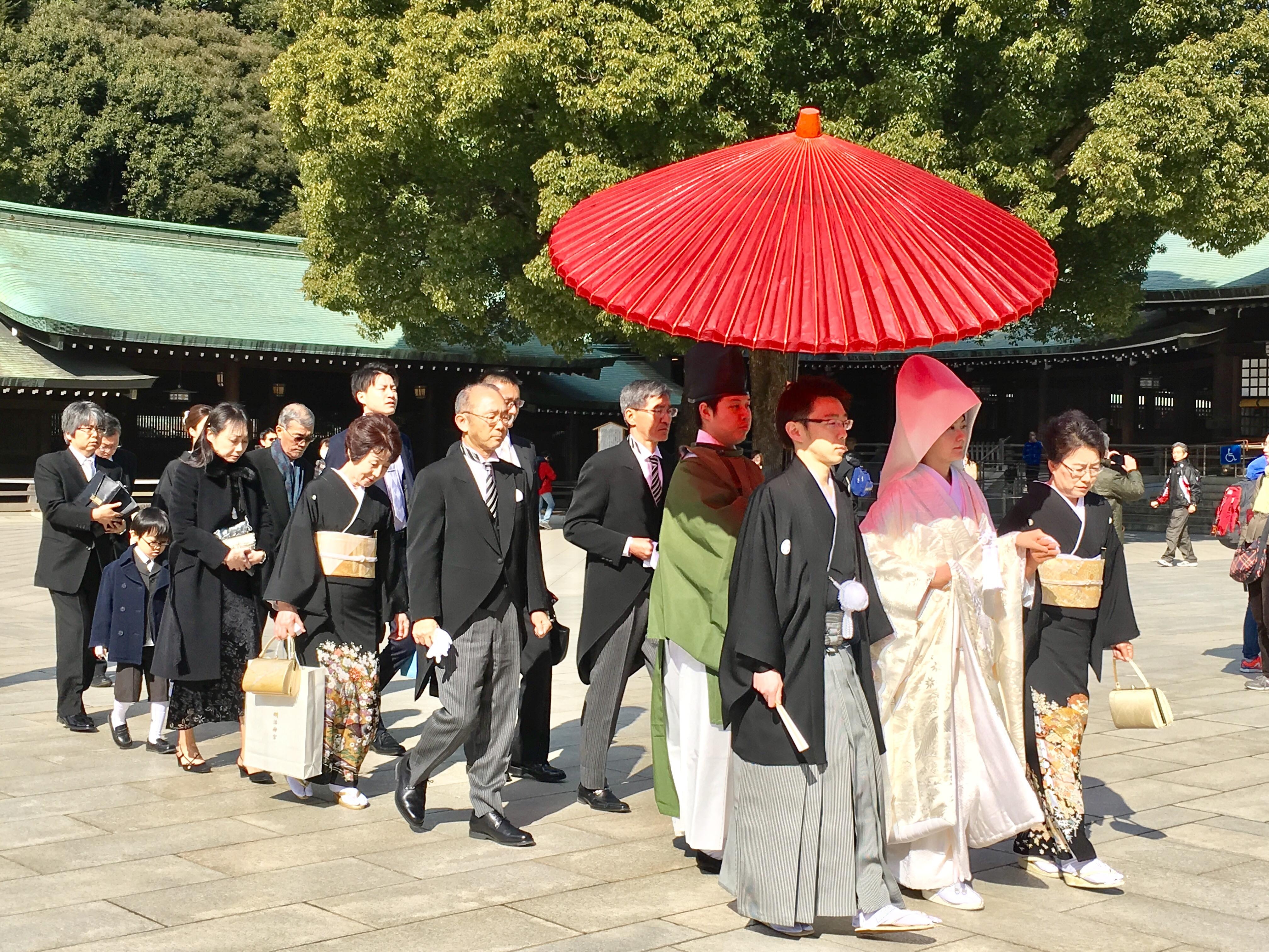 A weddindg at Shinto Dhrine