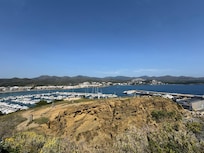 View from nearby hill