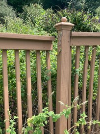 Broken fence in pool area