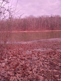 Sunset at the campground below the cabin.