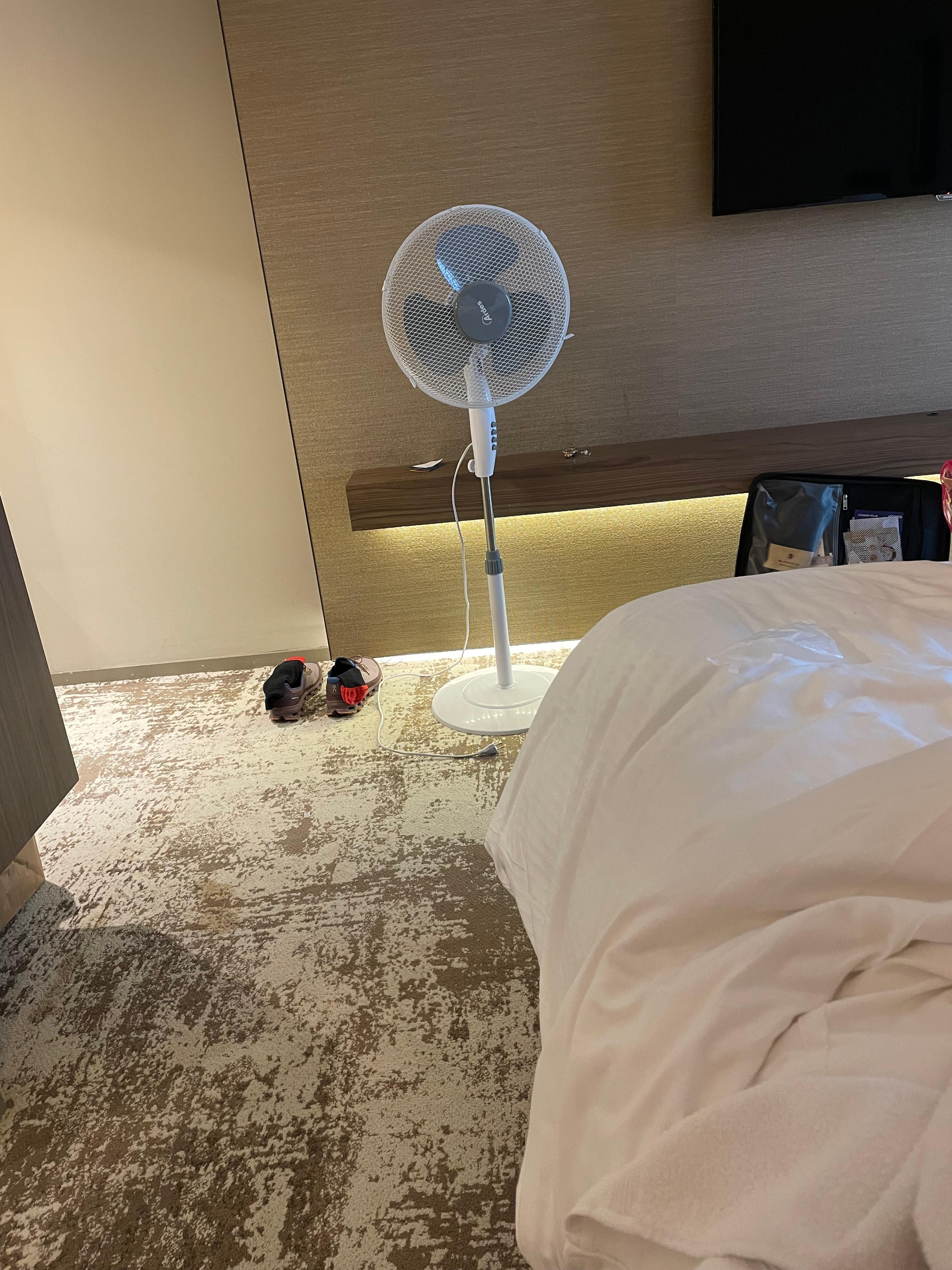 The fan they gave me instead of fixing the Air conditioner or moving me to another room