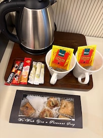 Complimentary goodies in the room