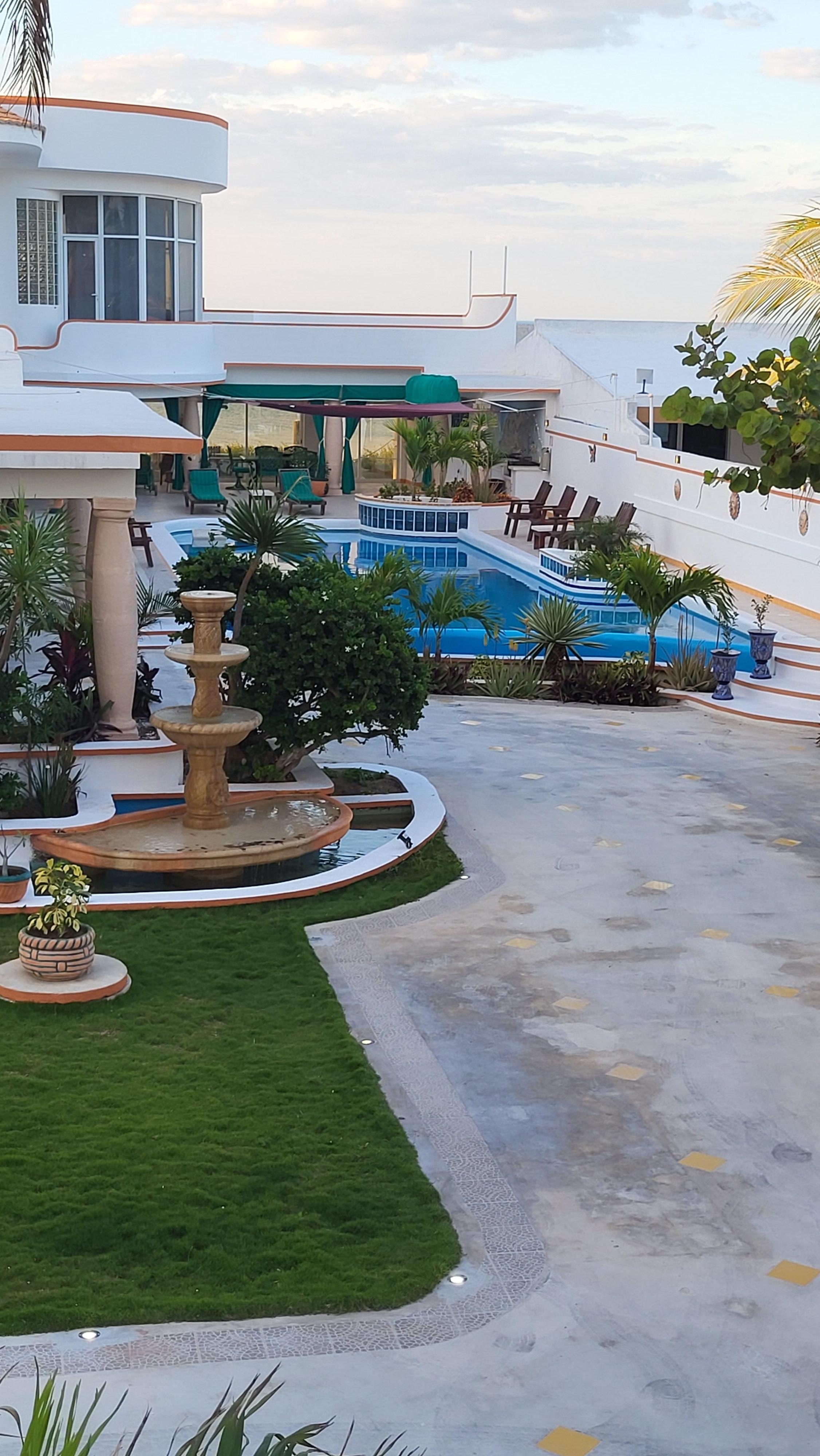 View of the property from the lower patio.