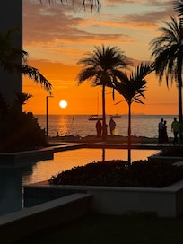 Sunset view from the resort