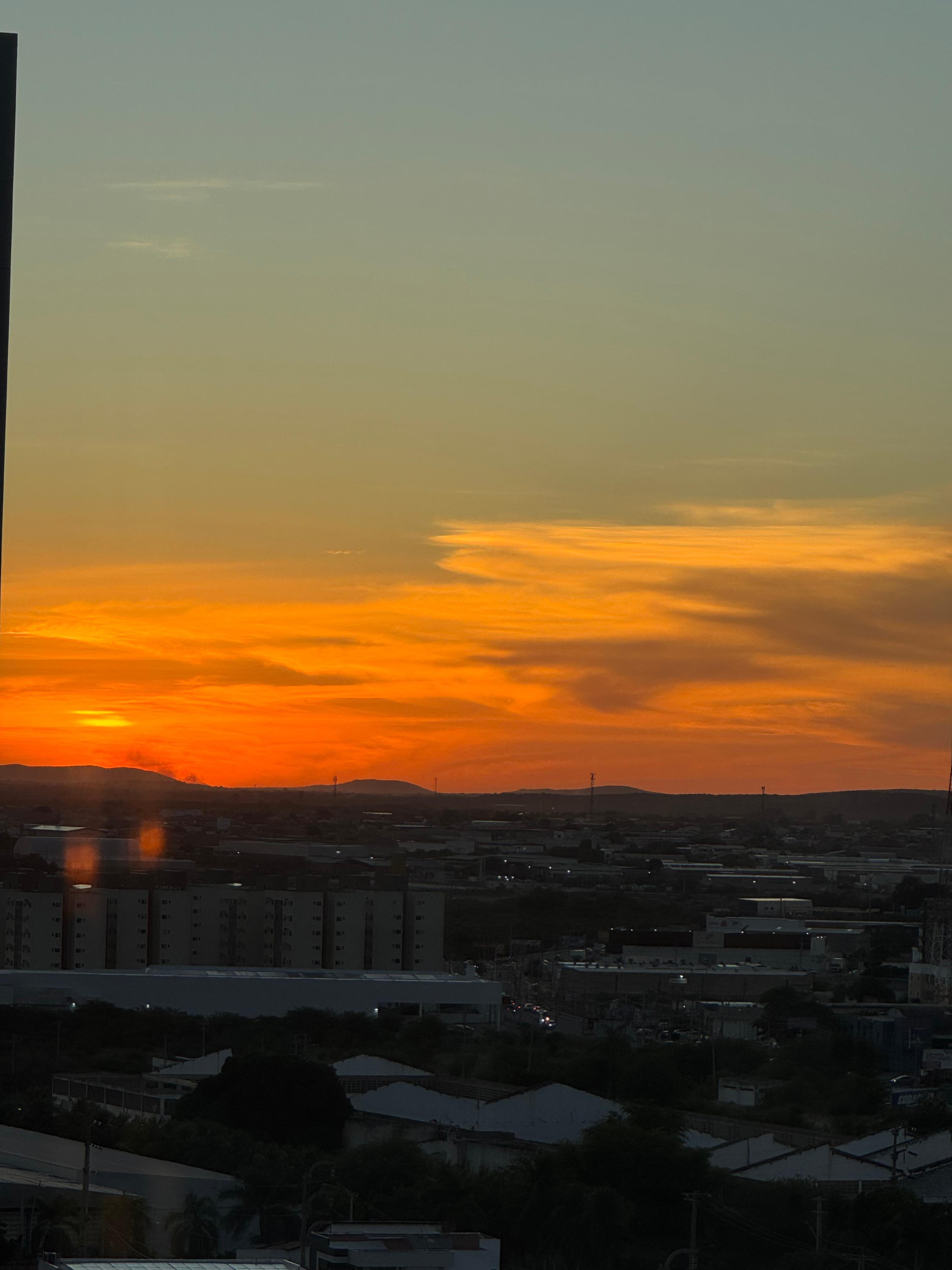 Por do sol na cobertura 