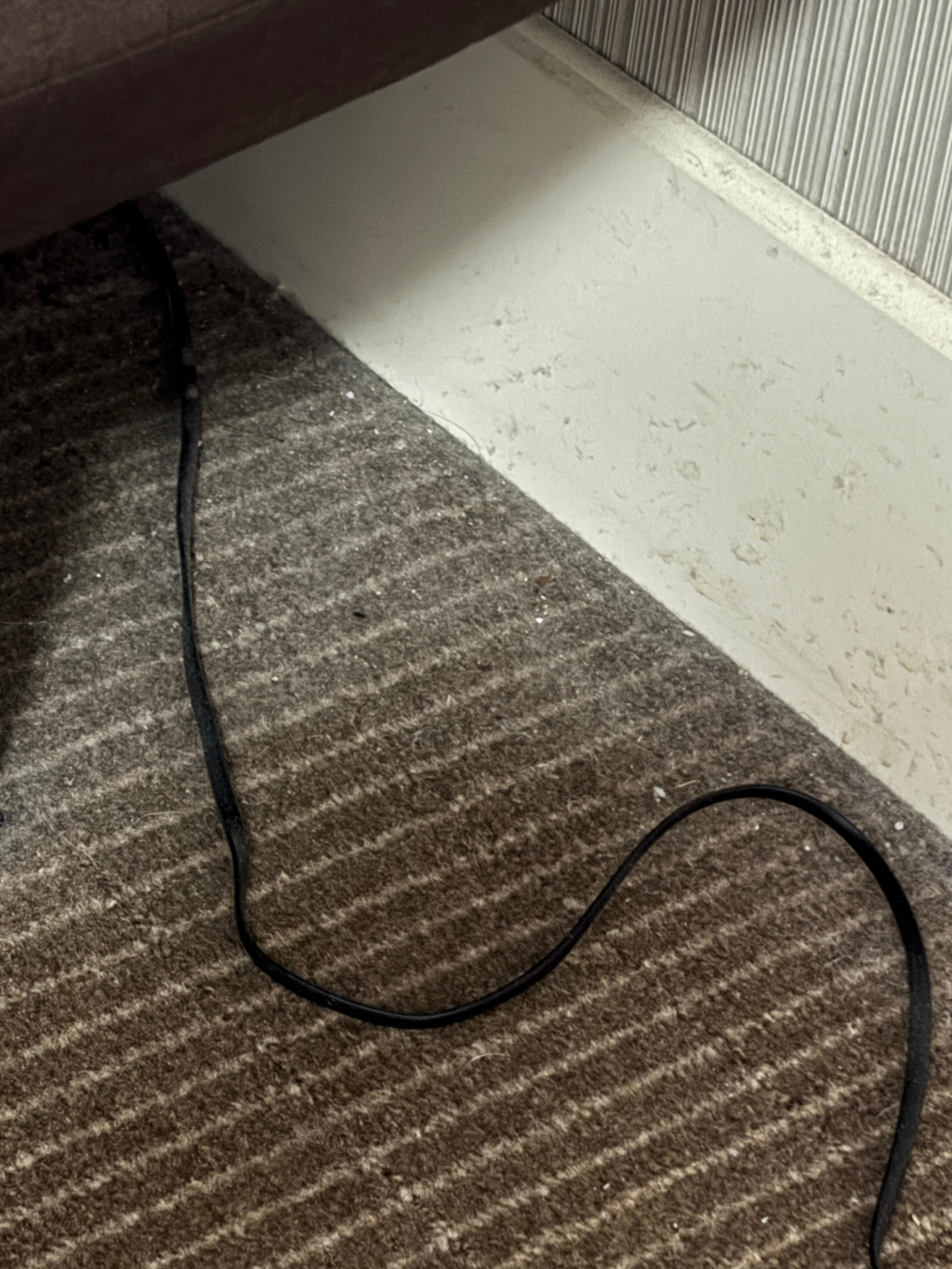 A lot of dust under head board