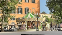 The carousel next to the hotel