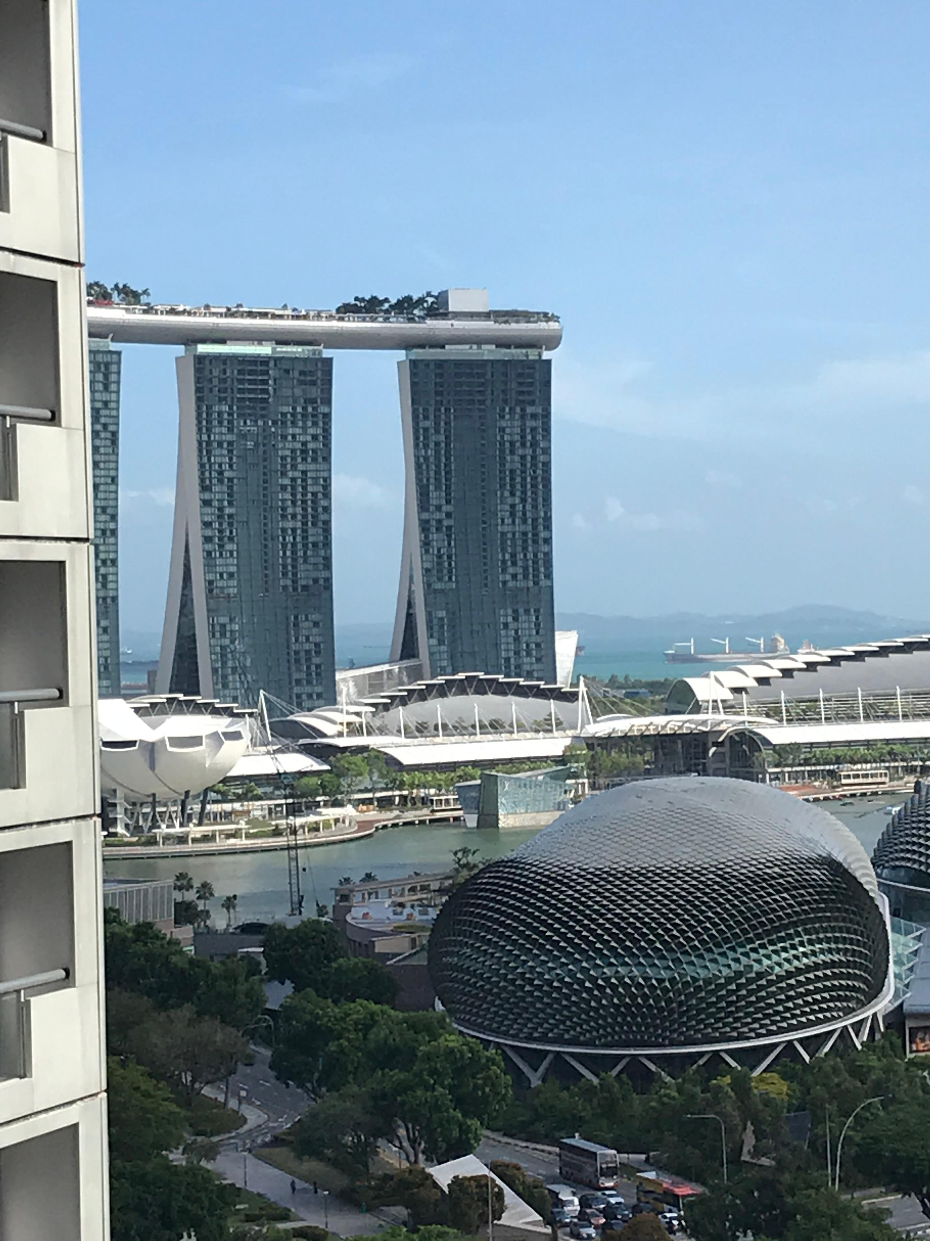 Udsigt fra værelse når linsen pegede lige frem- Singapores vartegn