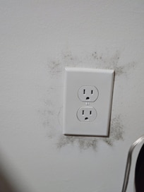 Burned electric outlet