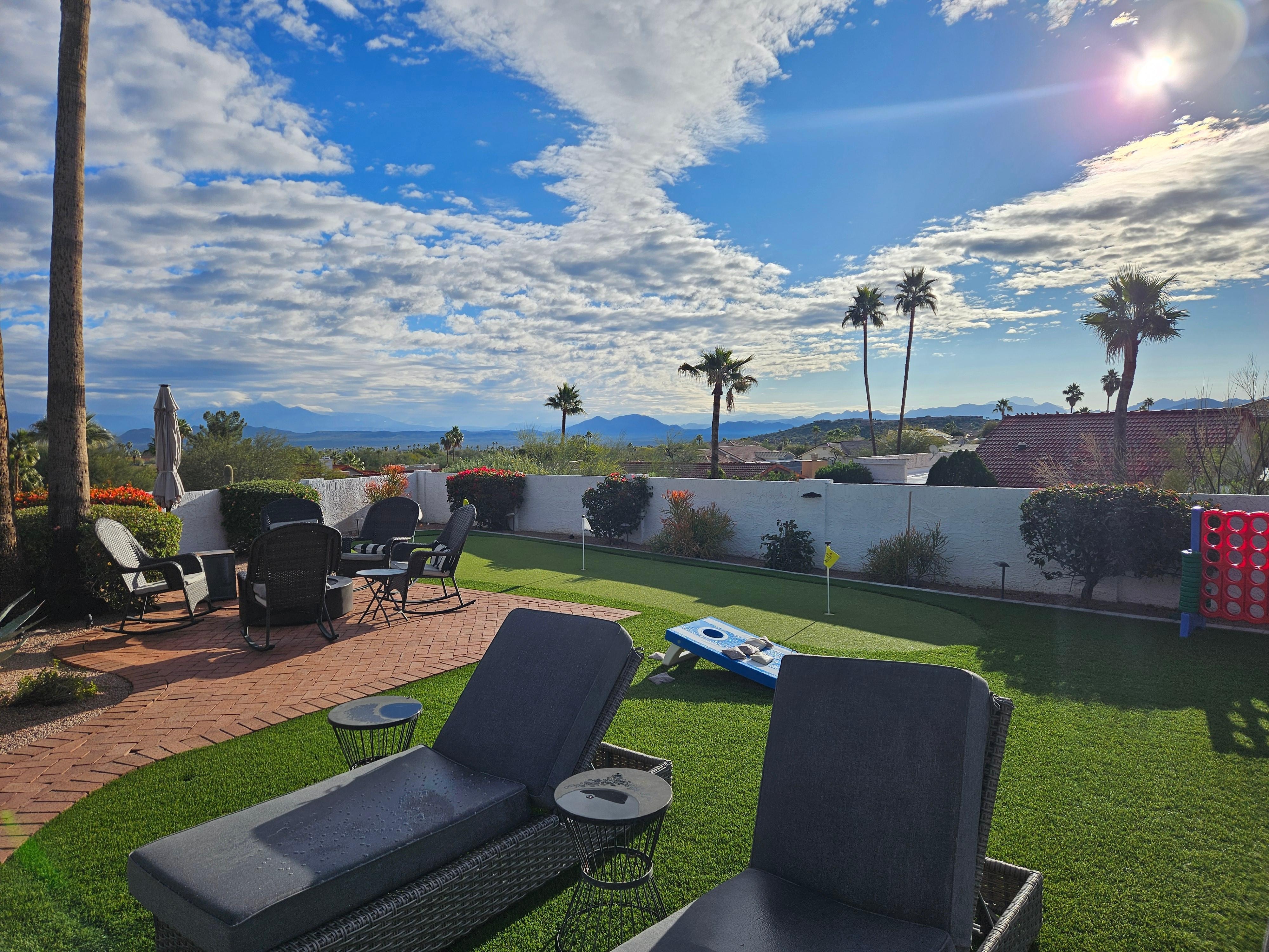 Beautiful morning sunrise mountain views