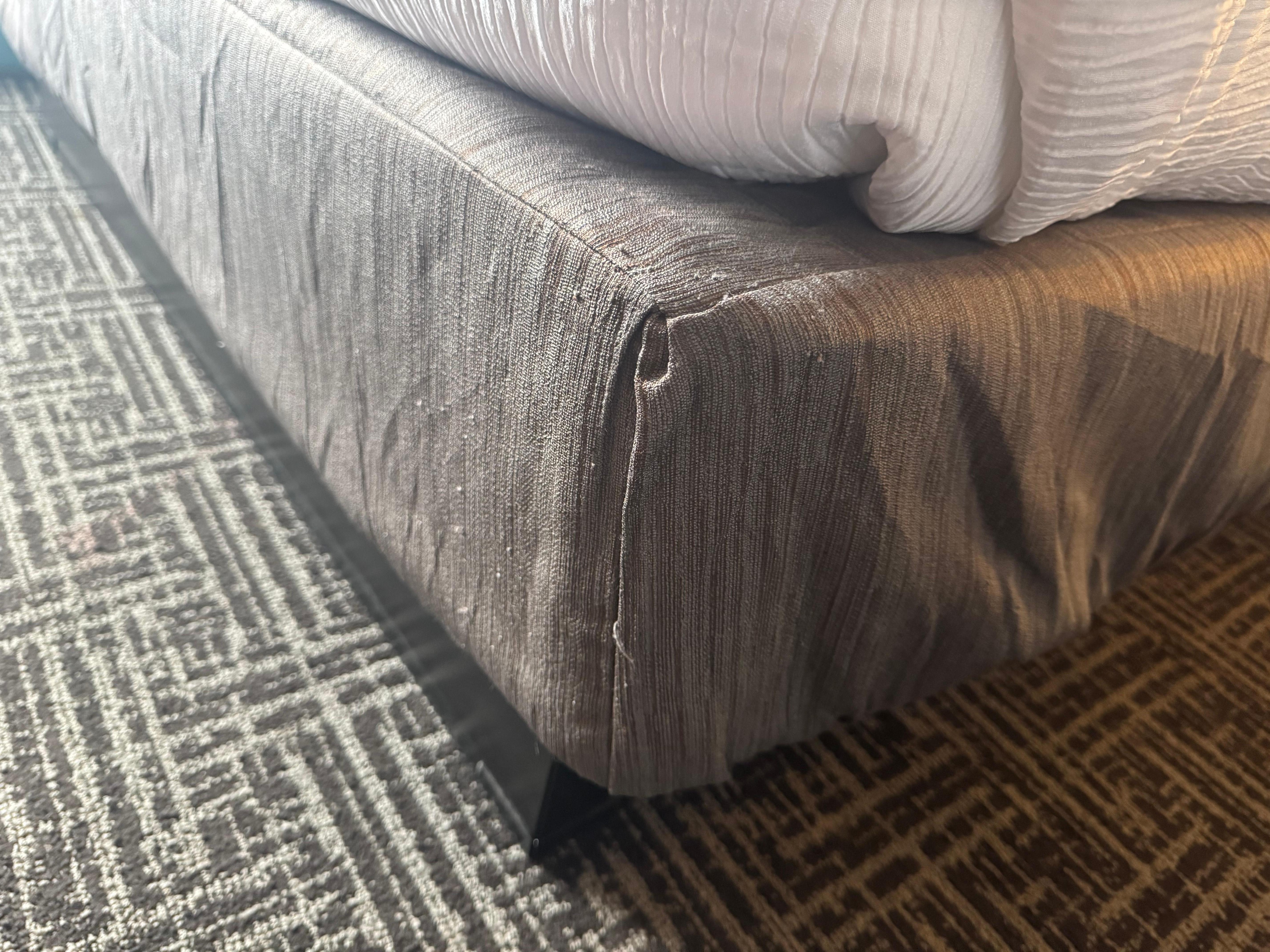 slipcase on platform bed