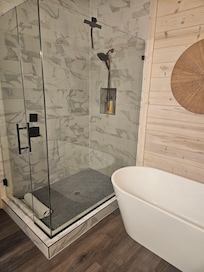 One of the master bathrooms.
