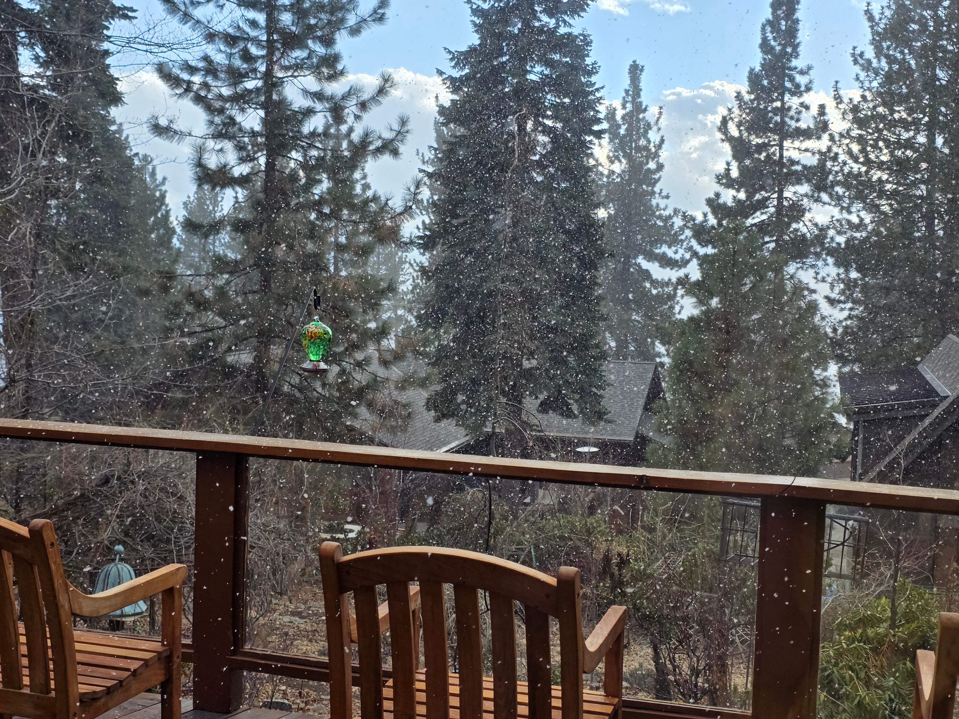 A beautiful view with Lake Tahoe in places. 