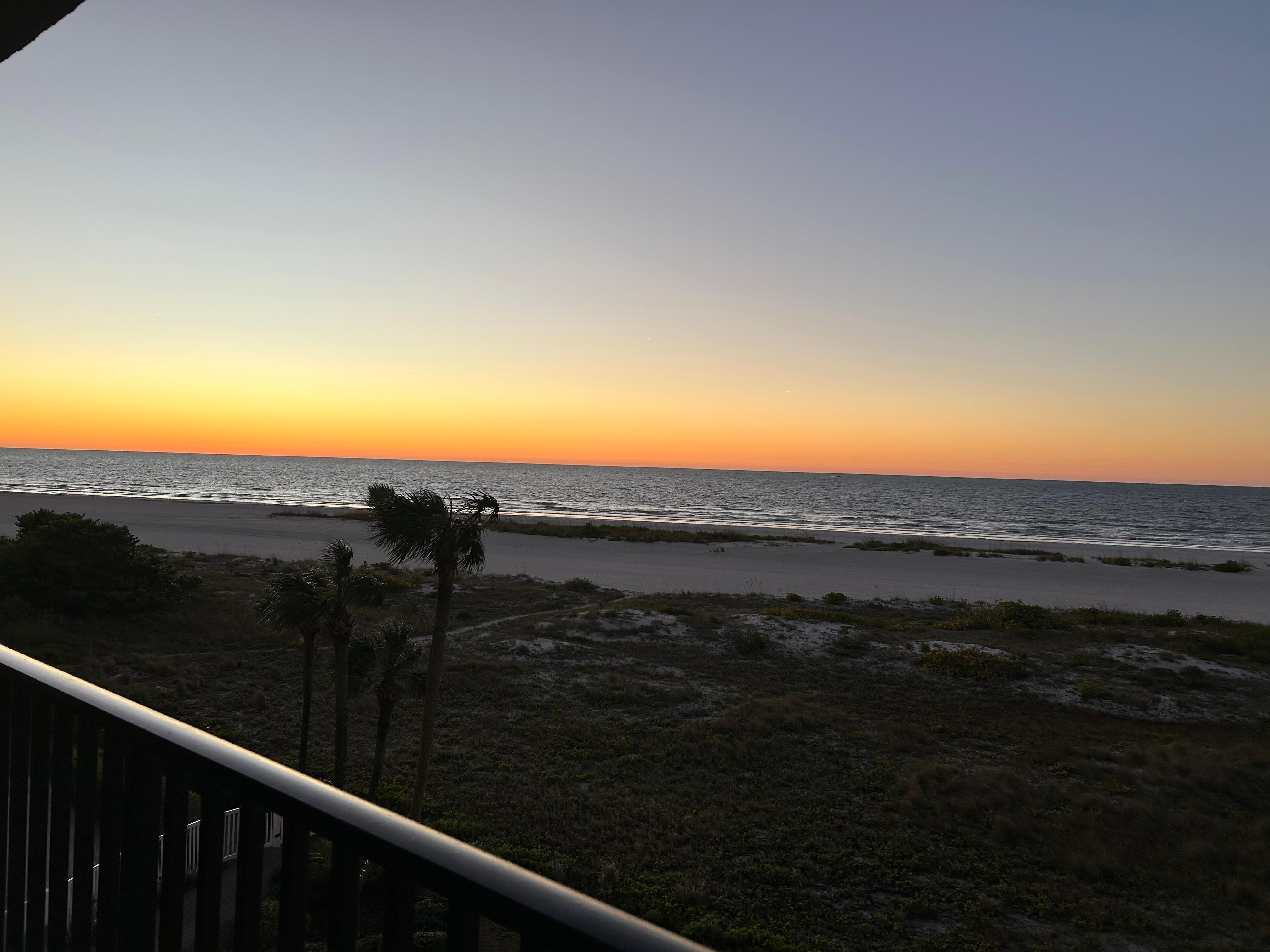 Sunset. View from balcony