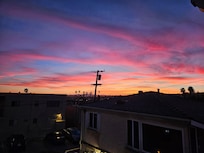 Sunrise from the front patio overlooking the city.
