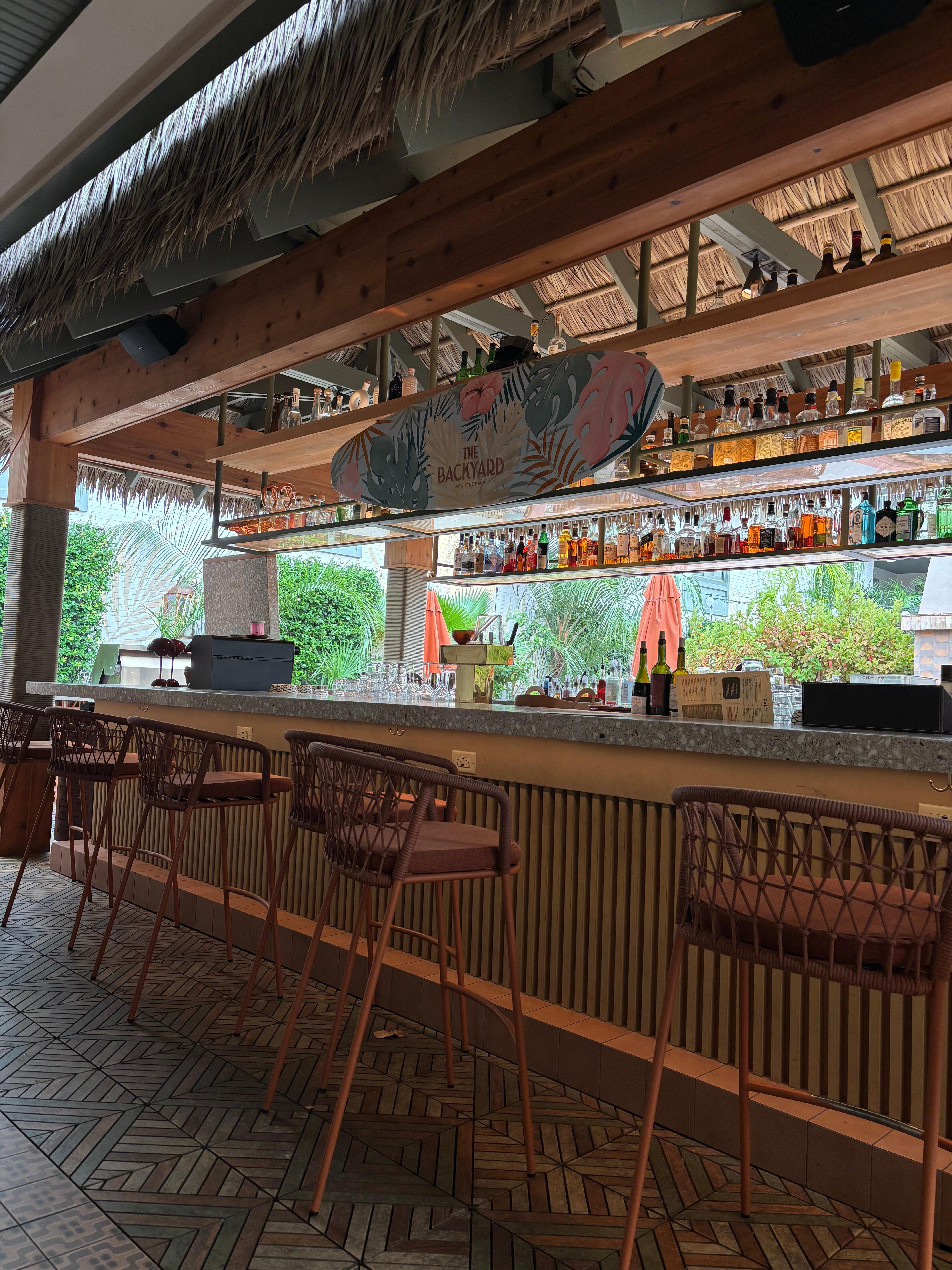 Little palm outside bar