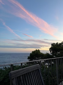 Vue de la terrasse soleil couchant