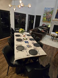 Table set for Thanksgiving for 12!