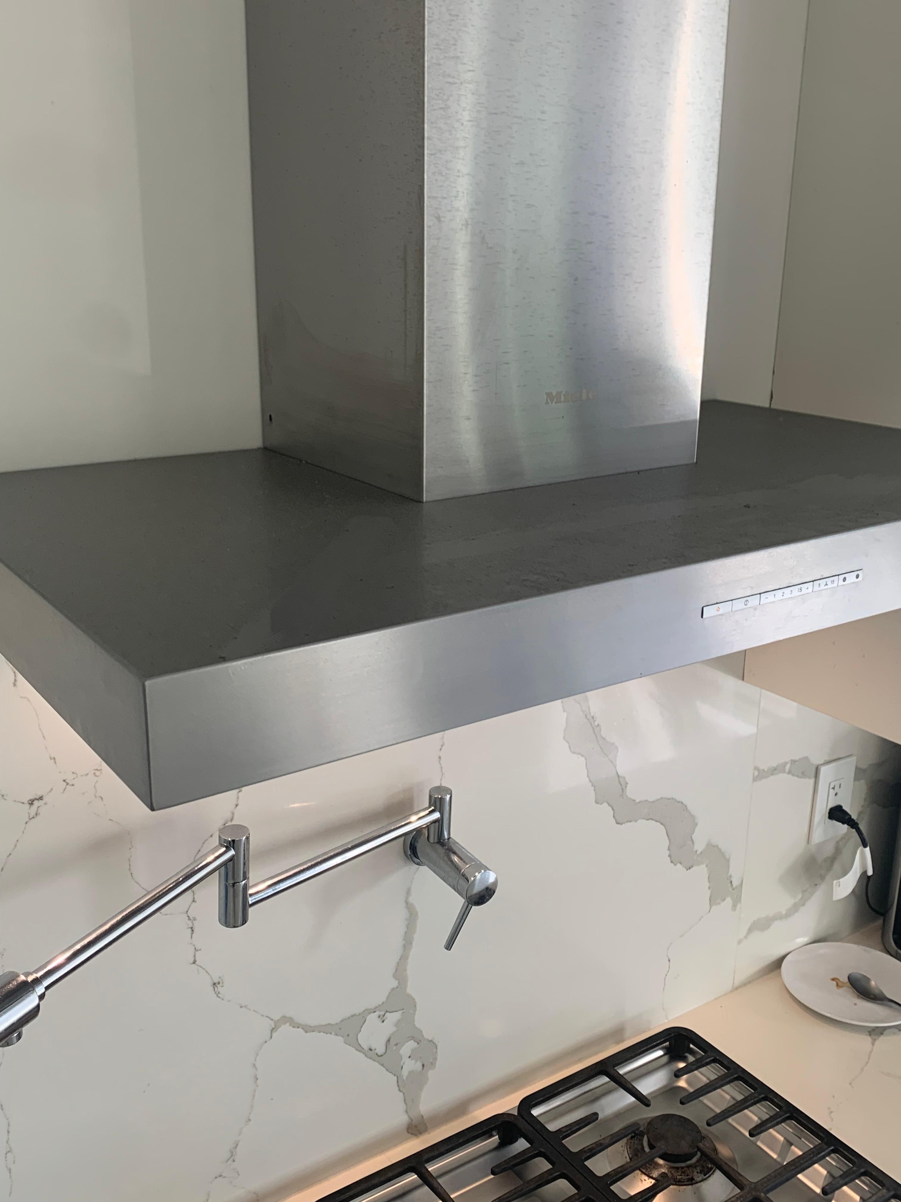 Grease and dust on top of range hood