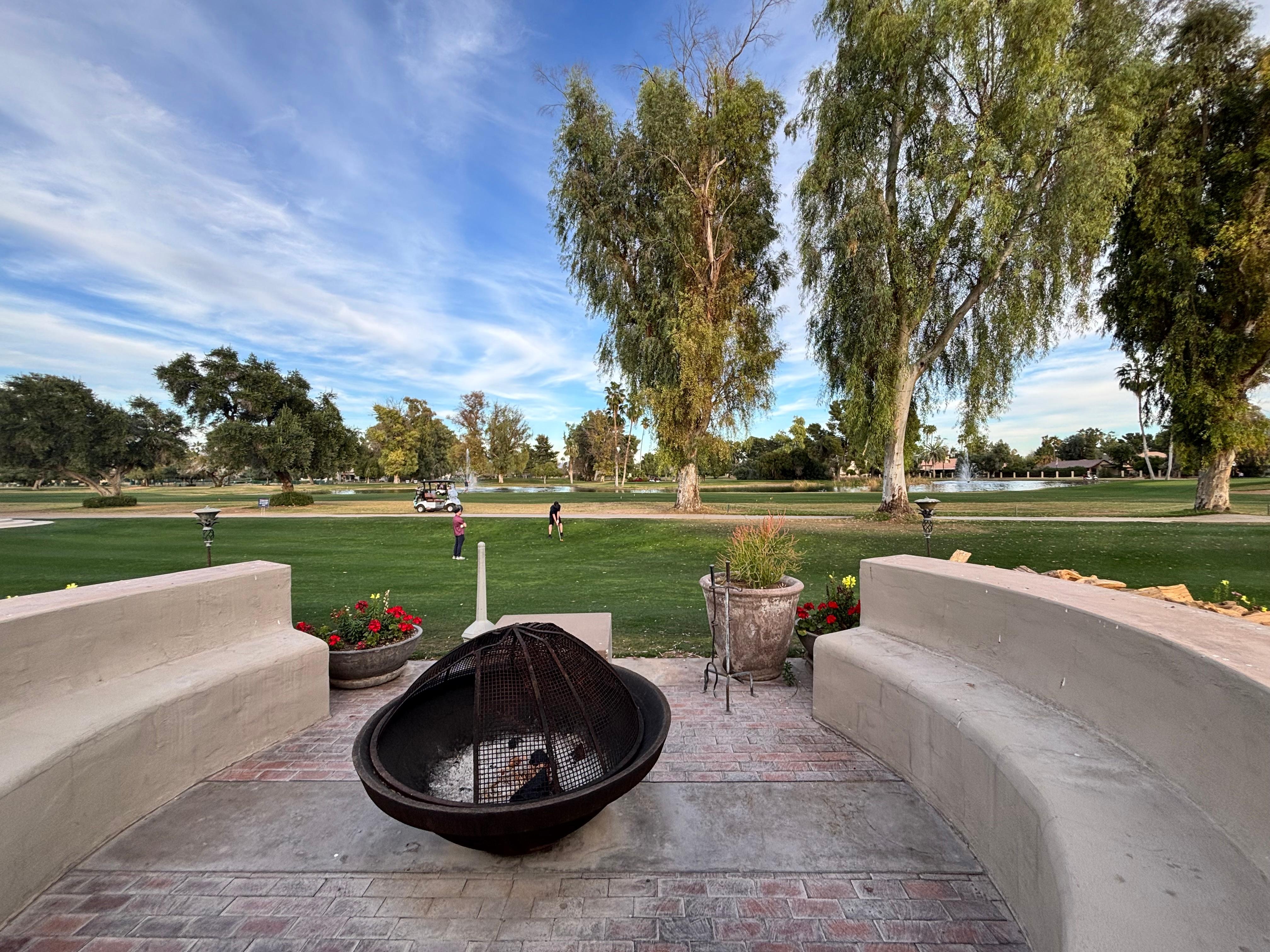 Patio view of golf course