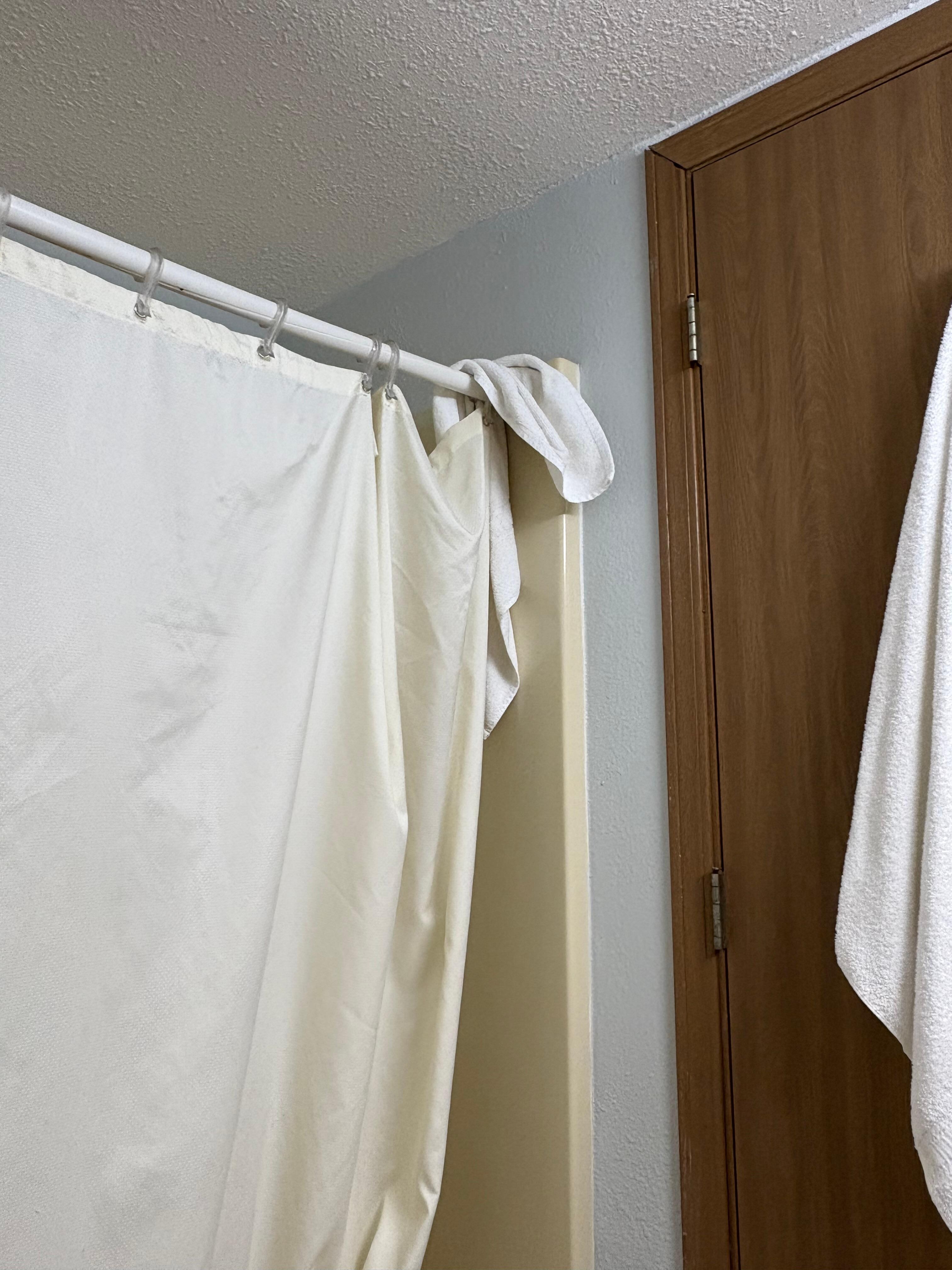 Towel was left just like this from the previous guest