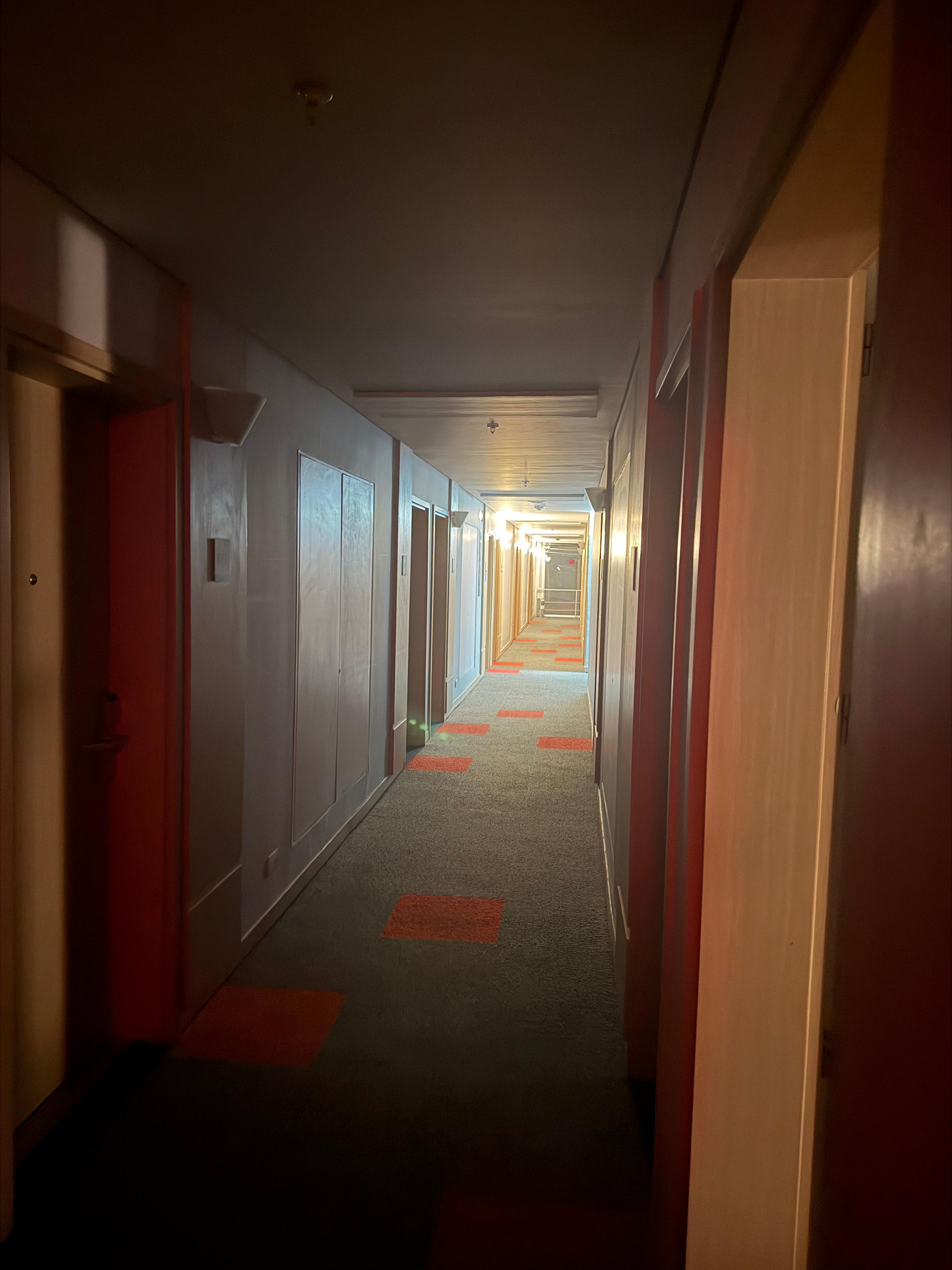 I couldn’t get them to turn the lights on at night in the hallway to my room. At night is very dark and it was hard to see the room numbers.