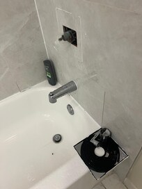 This is a pic of how they left the shower handle of not allowing us to use the shower.