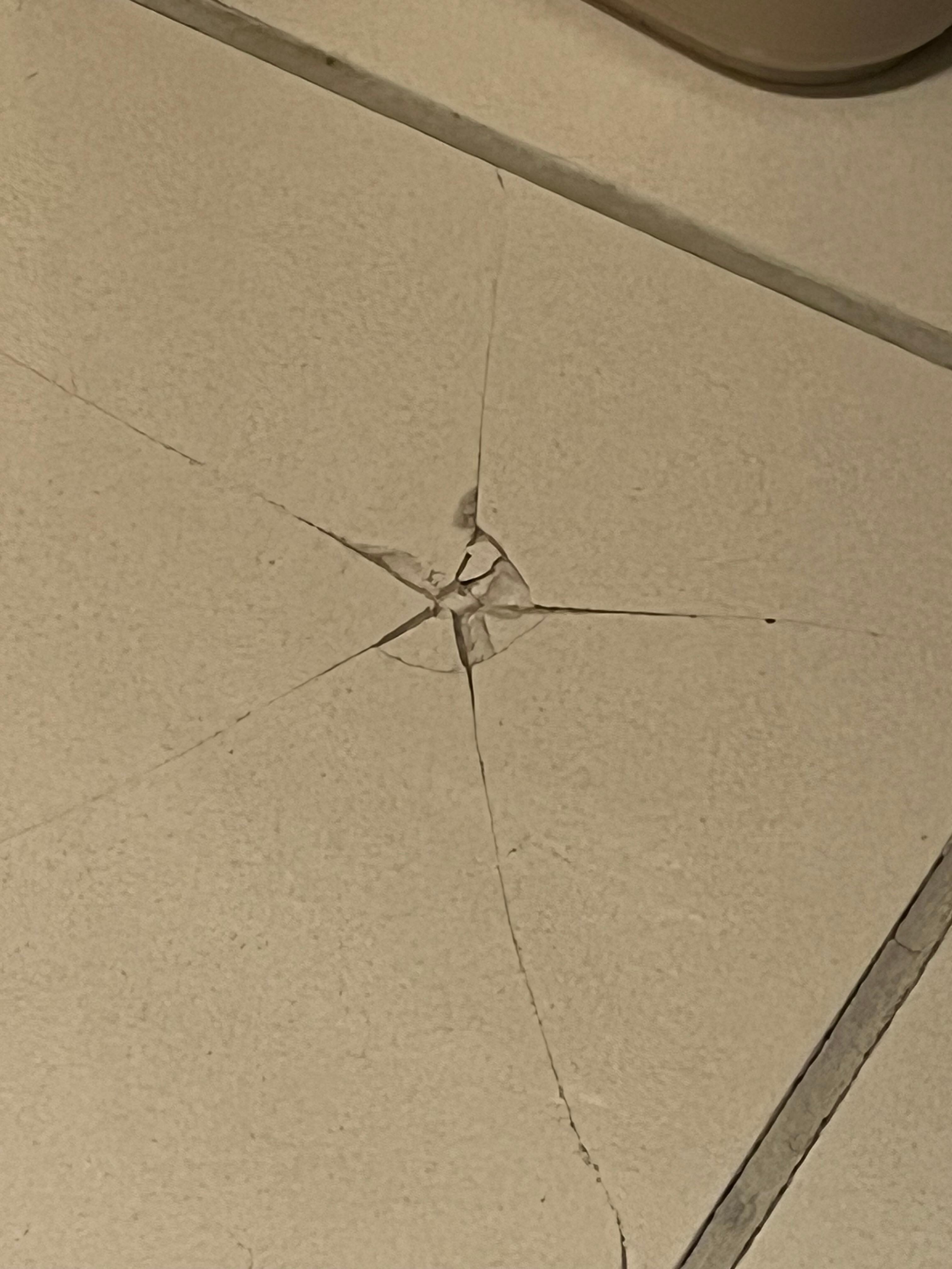 Broken tile