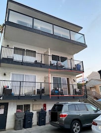 Parking area and highlighted which unit out of the whole building