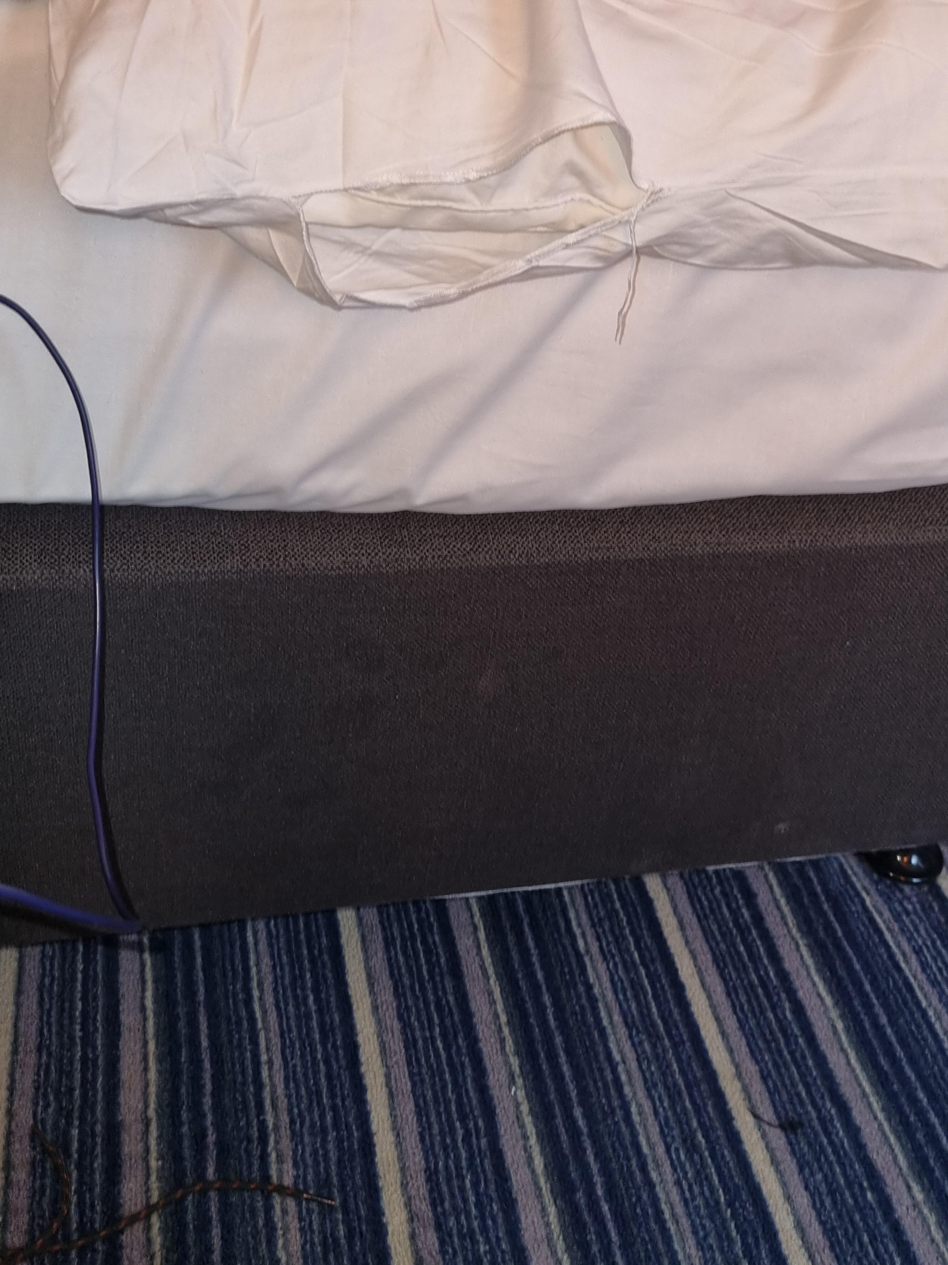 Ripped duvet cover