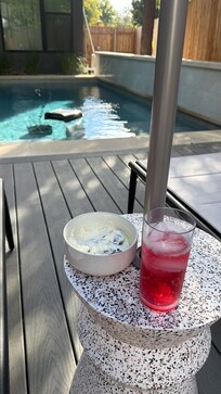 Relaxing breakfast