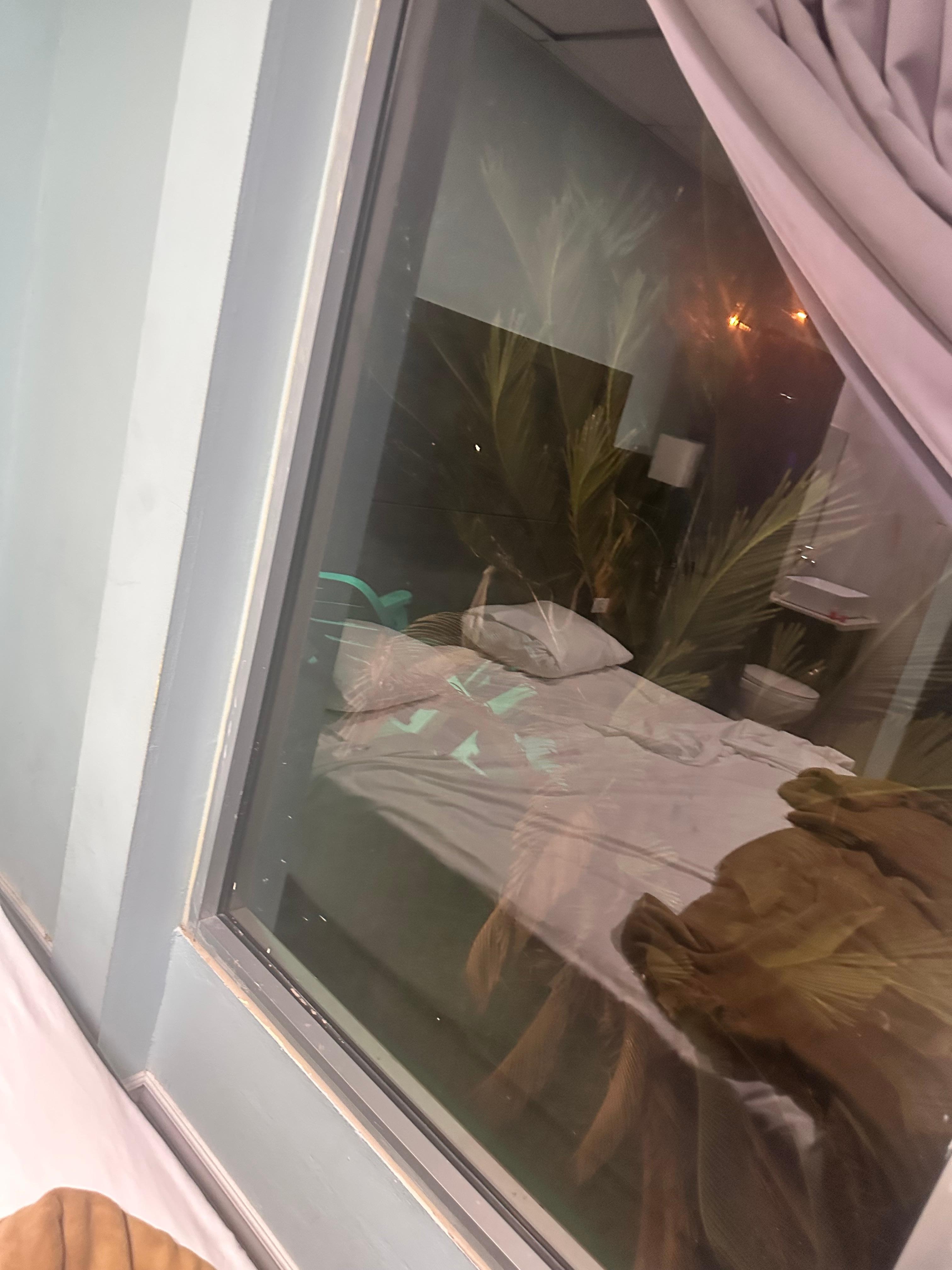 Very poorly painted window casings and dingy depressing grey compared to site picture.😤🫣