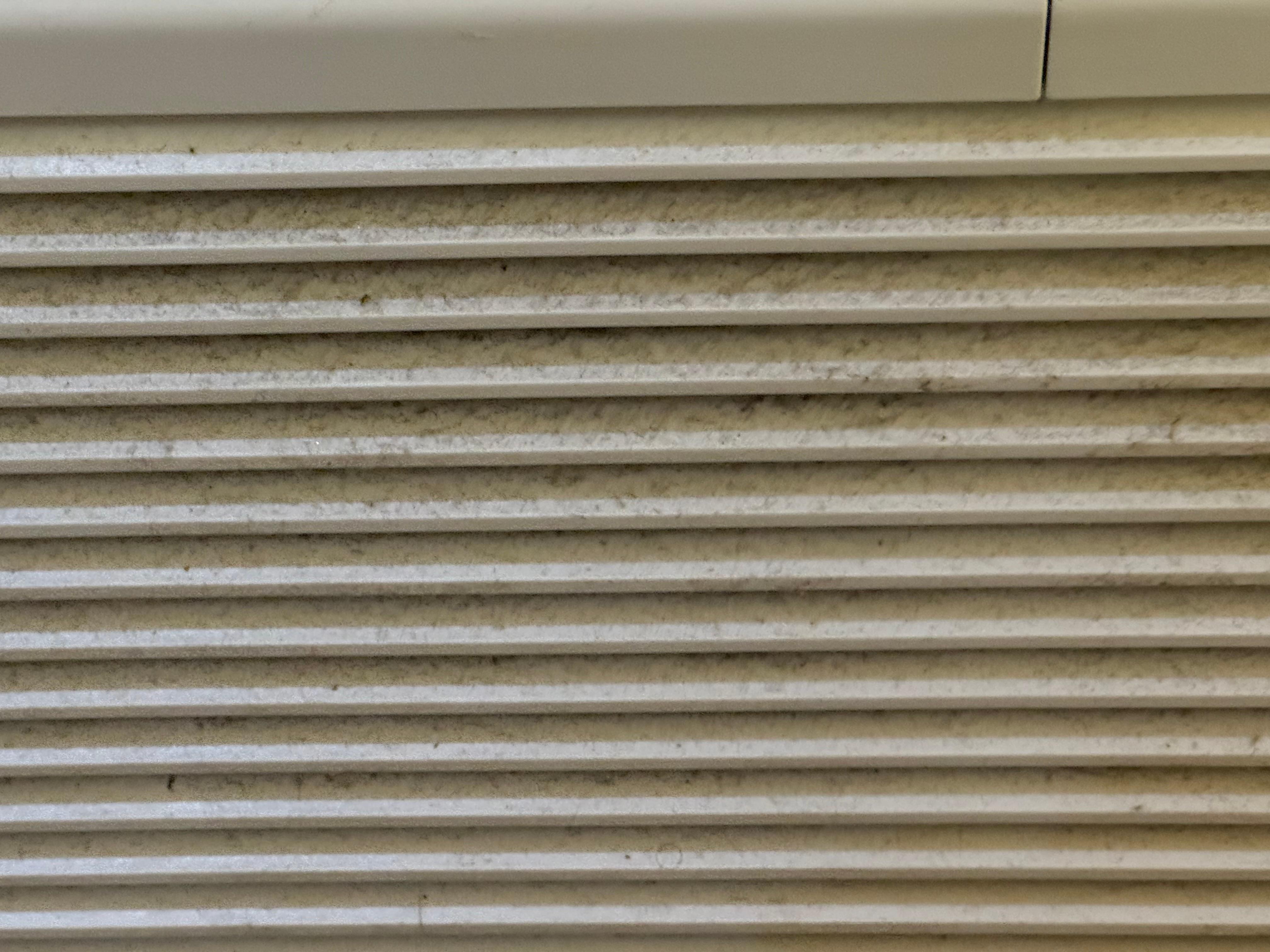 This was the vent and the air conditioner. It was caked with dirt and dust, and the air conditioner would shut off regularly where I had to get back up and turn it on.