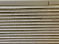 This was the vent and the air conditioner. It was caked with dirt and dust, and the air conditioner would shut off regularly where I had to get back up and turn it on.