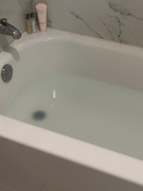 Tub was still full of water the next morning.