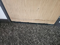 The door was water damaged and then compiled of like three separate doors.