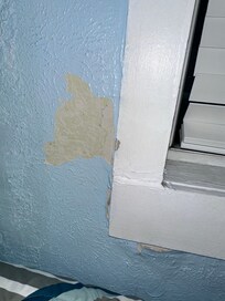 Paint chip by the window
