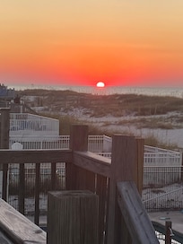Amazing sun rise from the deck with my coffee.